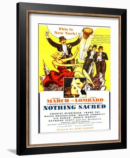 Nothing Sacred, Carole Lombard, Fredric March, 1937-null-Framed Art Print