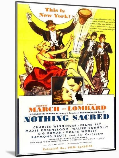 Nothing Sacred, Carole Lombard, Fredric March, 1937-null-Mounted Art Print