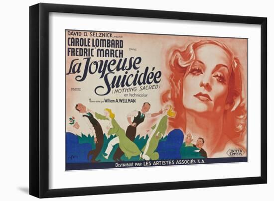 Nothing Sacred, French Movie Poster, 1937-null-Framed Art Print