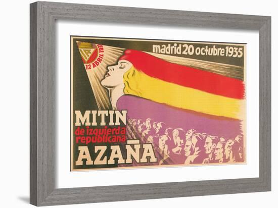 Notice of Meeting for Spanish Republicans-null-Framed Art Print