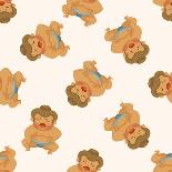 Sumo ,Seamless Pattern-notkoo-Art Print