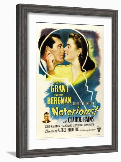 Notorious, 1946, Directed by Alfred Hitchcock-null-Framed Giclee Print