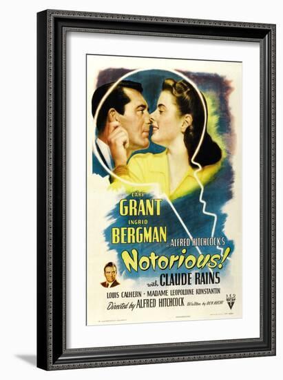 Notorious, 1946, Directed by Alfred Hitchcock-null-Framed Giclee Print