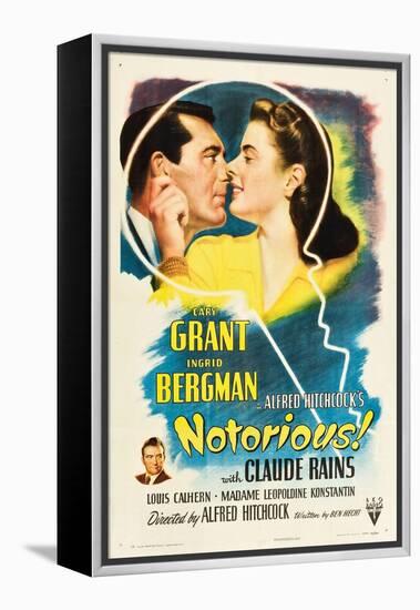 NOTORIOUS, Cary Grant, Ingrid Bergman, Claude Rains, 1946-null-Framed Stretched Canvas