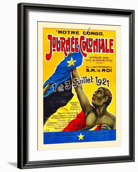 Notre Congo Journée Coloniale (Our Congo Colonial Day)-Const. Puffe-Framed Art Print