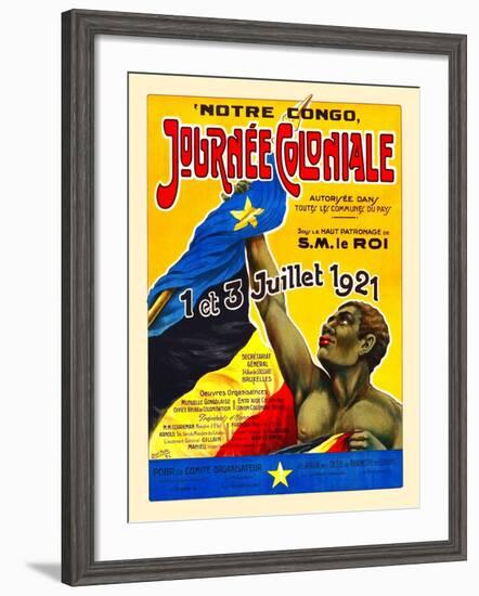 Notre Congo Journée Coloniale (Our Congo Colonial Day)-Const. Puffe-Framed Art Print