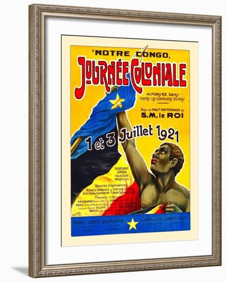 Notre Congo Journée Coloniale (Our Congo Colonial Day)-Const. Puffe-Framed Art Print