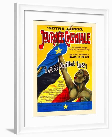 Notre Congo Journée Coloniale (Our Congo Colonial Day)-Const. Puffe-Framed Art Print