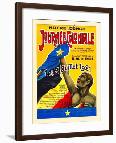 Notre Congo Journée Coloniale (Our Congo Colonial Day)-Const. Puffe-Framed Art Print