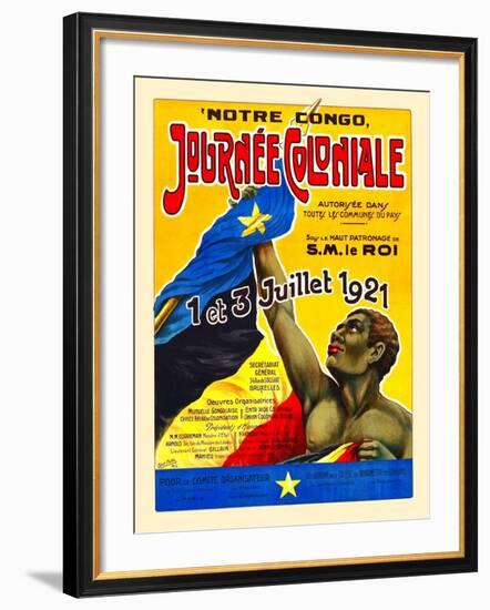 Notre Congo Journée Coloniale (Our Congo Colonial Day)-Const. Puffe-Framed Art Print