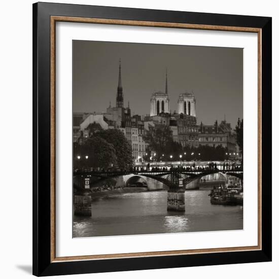 Notre Dame and Pont Des Arts, Paris, France-Jon Arnold-Framed Photographic Print