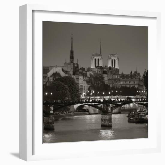 Notre Dame and Pont Des Arts, Paris, France-Jon Arnold-Framed Photographic Print