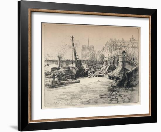 'Notre-Dame and the Quai de Bethune', 1915-AR Kempken-Framed Giclee Print