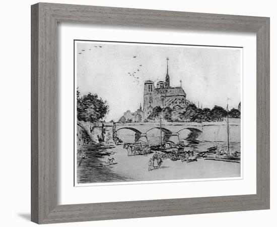 Notre Dame, C1870-1920-Jean Francois Raffaelli-Framed Giclee Print