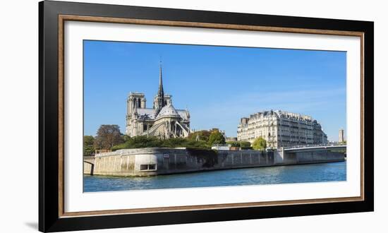 Notre-Dame Cathedral and Ile De La Cite, Paris, France, Europe-G & M Therin-Weise-Framed Photographic Print