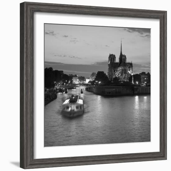 Notre Dame Cathedral and River Seine, Paris, France-Jon Arnold-Framed Photographic Print