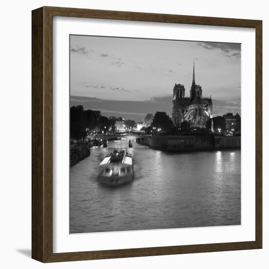 Notre Dame Cathedral and River Seine, Paris, France-Jon Arnold-Framed Photographic Print