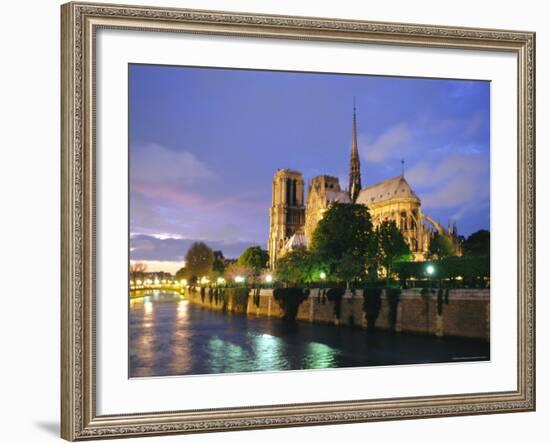 Notre Dame Cathedral and the River Seine, Paris, France, Europe-Gavin Hellier-Framed Photographic Print