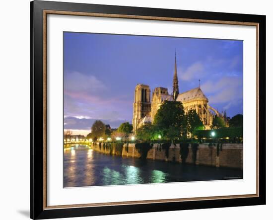 Notre Dame Cathedral and the River Seine, Paris, France, Europe-Gavin Hellier-Framed Photographic Print