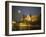 Notre Dame Cathedral at Night, with Moon Rising Above, Paris, France, Europe-Howell Michael-Framed Photographic Print