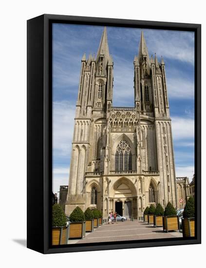 Notre Dame Cathedral Dating from the 14th Century, Coutances, Cotentin, Normandy, France, Europe-Guy Thouvenin-Framed Premier Image Canvas