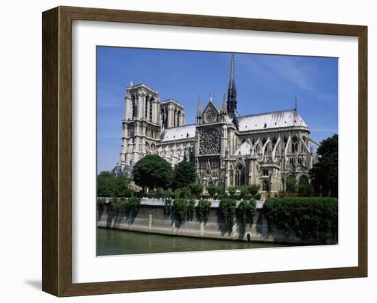 Notre Dame Cathedral from the Left Bank, Paris, France-Michael Short-Framed Photographic Print