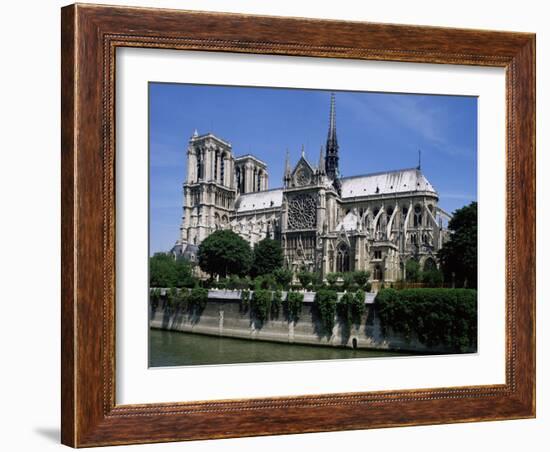 Notre Dame Cathedral from the Left Bank, Paris, France-Michael Short-Framed Photographic Print