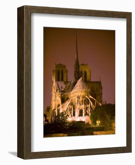 Notre Dame Cathedral Lit at Night, Paris, France-Jim Zuckerman-Framed Photographic Print