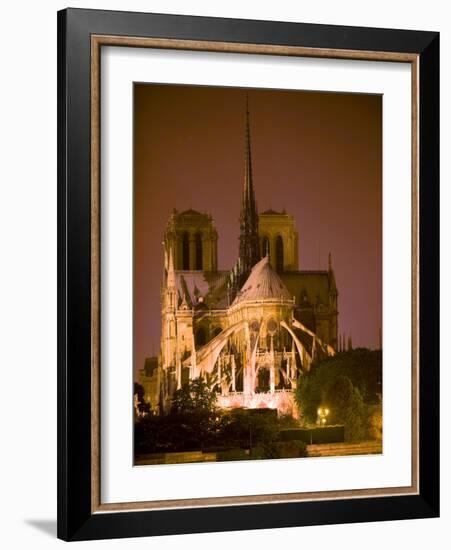 Notre Dame Cathedral Lit at Night, Paris, France-Jim Zuckerman-Framed Photographic Print