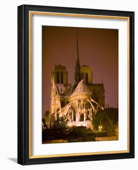 Notre Dame Cathedral Lit at Night, Paris, France-Jim Zuckerman-Framed Photographic Print