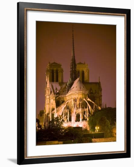 Notre Dame Cathedral Lit at Night, Paris, France-Jim Zuckerman-Framed Photographic Print