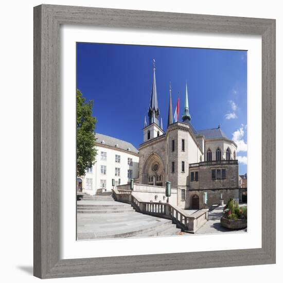 Notre Dame Cathedral, Luxembourg City, Grand Duchy of Luxembourg, Europe-Markus Lange-Framed Photographic Print