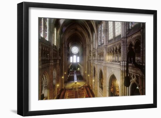 Notre-Dame Cathedral of Chartres, Central Nave-null-Framed Art Print