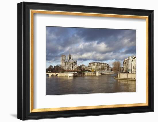 Notre Dame Cathedral on the River Seine, Paris, Ile De France, France, Europe-Markus Lange-Framed Photographic Print