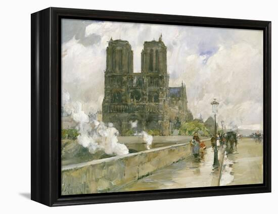 Notre Dame Cathedral, Paris, 1888-Childe Hassam-Framed Premier Image Canvas