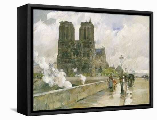 Notre Dame Cathedral, Paris, 1888-Childe Hassam-Framed Premier Image Canvas