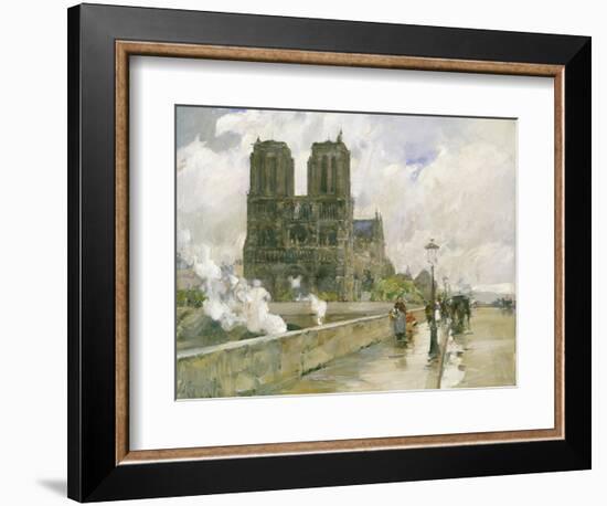 Notre Dame Cathedral, Paris, 1888-Childe Hassam-Framed Giclee Print