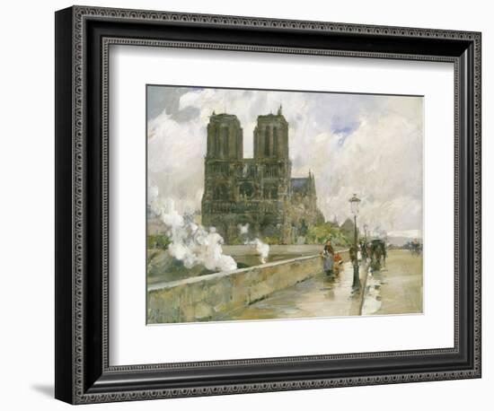 Notre Dame Cathedral, Paris, 1888-Childe Hassam-Framed Giclee Print