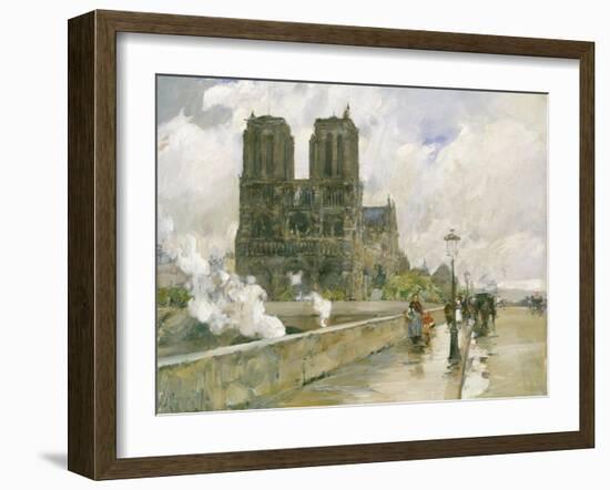 Notre Dame Cathedral, Paris, 1888-Childe Hassam-Framed Giclee Print