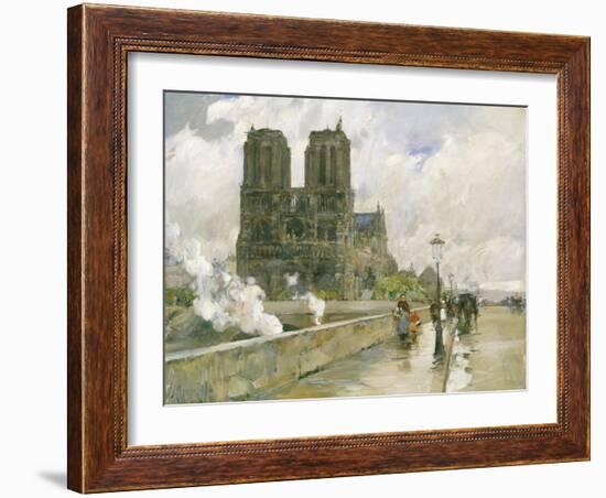 Notre Dame Cathedral, Paris, 1888-Childe Hassam-Framed Giclee Print