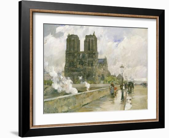 Notre Dame Cathedral, Paris, 1888-Childe Hassam-Framed Giclee Print