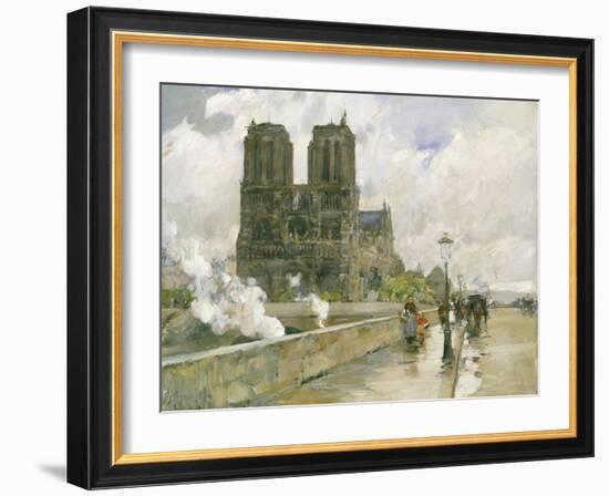 Notre Dame Cathedral, Paris, 1888-Childe Hassam-Framed Giclee Print