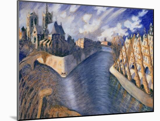 Notre Dame Cathedral, Paris, 1986-Charlotte Johnson Wahl-Mounted Giclee Print