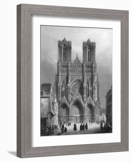 Notre Dame Cathedral, Rheims, France, 1847-A Varin-Framed Giclee Print