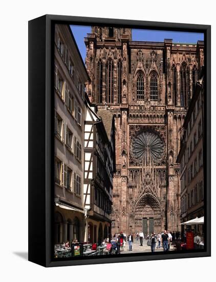 Notre Dame Cathedral, Strasbourg, Alsace, France, Europe-Richardson Peter-Framed Premier Image Canvas