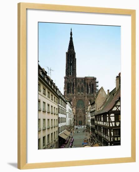 Notre Dame Cathedral, Strasbourg, Begun in Romanesque Style in 1015, Gothic Building, 1176-1439-null-Framed Giclee Print