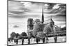 Notre Dame Cathedral - the banks of the Seine in Paris - France-Philippe Hugonnard-Mounted Photographic Print