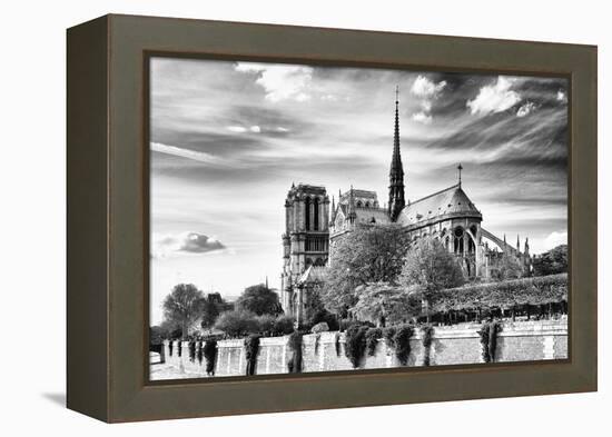 Notre Dame Cathedral - the banks of the Seine in Paris - France-Philippe Hugonnard-Framed Premier Image Canvas