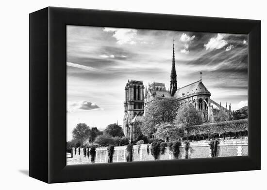 Notre Dame Cathedral - the banks of the Seine in Paris - France-Philippe Hugonnard-Framed Premier Image Canvas