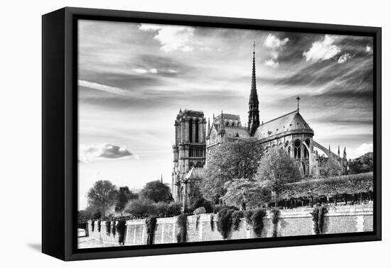 Notre Dame Cathedral - the banks of the Seine in Paris - France-Philippe Hugonnard-Framed Premier Image Canvas